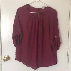 Wine colored blouse